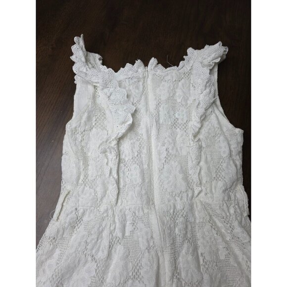 Simplee White Lace Embroidered Dress Size M - Picture 8 of 15